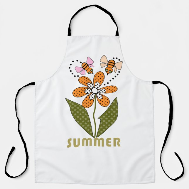 Tablier les abeilles aiment l'été et moi aussi (Recto)