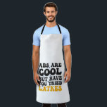 Tablier Les Abs Sont Cool Mais Avez-Vous Testé Latkes Hano<br><div class="desc">hanoukka,  juif,  juif,  menorah,  dreidel,  latkes,  cadeau,  anniversaire,  super,  chanukah</div>