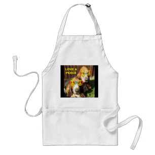 Tablier Les animaux de compagnie Apron aiment la paix