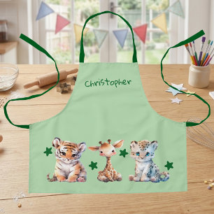 Tablier Les animaux mignons pour enfants étoiles ajoutent
