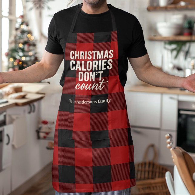 Tablier Les calories de Noël ne comptent pas (Créateur téléchargé)