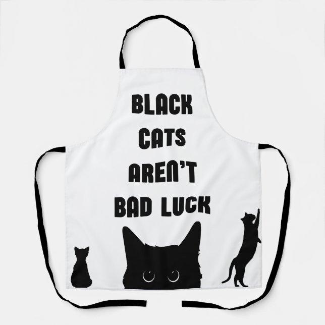 Tablier Les chats noirs n'ont pas mauvaise chance (Recto)