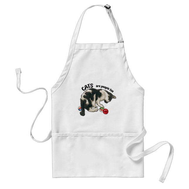 Tablier LES CHATS sont des gens aussi, Chat et BILLES (Devant)