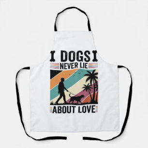 Tablier Les chiens ne mentent jamais sur l'amour Vintage m