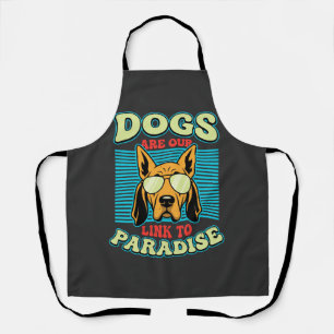 Tablier Les chiens sont notre lien vers le paradis Retro V