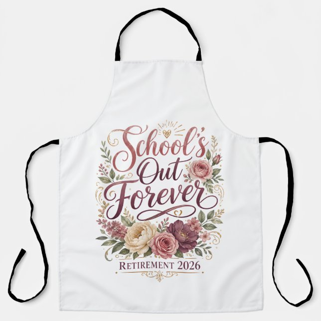 Tablier Les cours sont terminés pour toujours Retraite d'e (Recto)