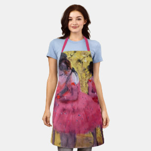 Tablier Les Danseuses roses, avant le ballet par Edgar Deg