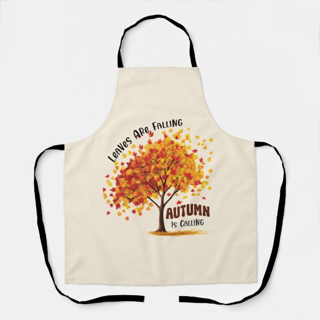 Tablier Les feuilles Tournent, L'Automne Appelle - Chaud A (Recto)