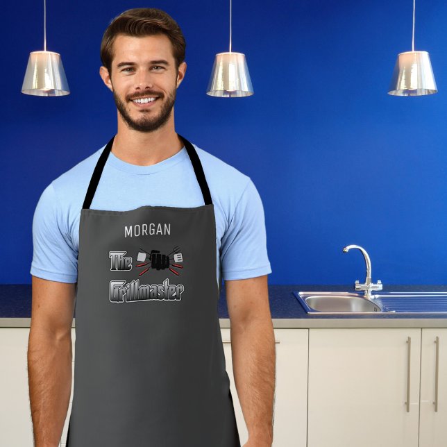 Tablier Les Grillmaster Mens (Cook in style and with a sense of humor with our fun customizable apron. )