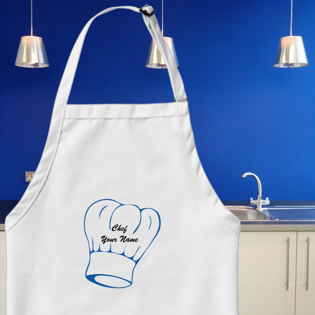 Tablier Les hommes Casquettes de l'élégant chef bleu foncé (Cook in style and with a sense of humor with our fun customizable apron. )