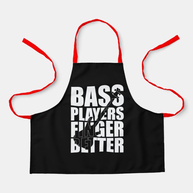 Tablier Les joueurs de basse mieux doigts (Recto)