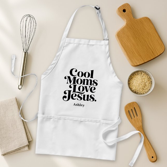 Tablier Les mamans cool aiment Jésus (Créateur téléchargé)