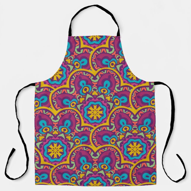 Tablier Les mandalas tribaux sans couture ethnique indiens (Recto)