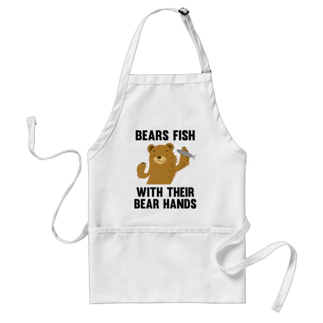 Tablier Les ours pêchent avec leurs mains d'ours (Devant)