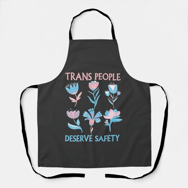 Tablier Les personnes trans méritent la Fierté de sécurité (Recto)