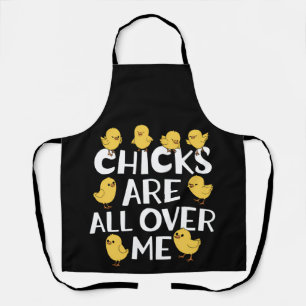 Tablier Les poussins sont partout sur moi drôle de Pâques