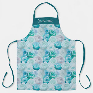 Tablier Les Roses en bleu