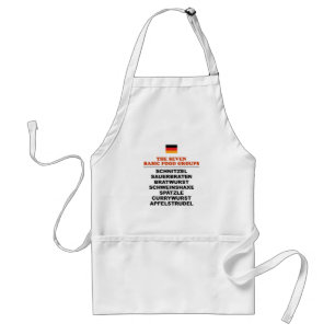 Tablier Les sept groupes alimentaires de base Funny German