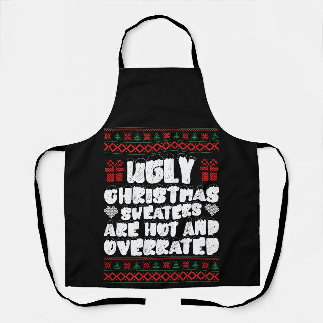 Tablier Les vilains pulls de Noël sont tendance et suresti (Recto)