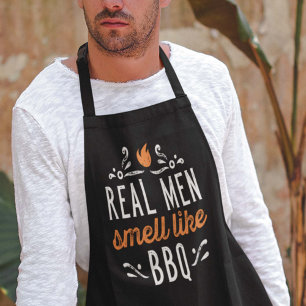 Tablier Les vrais Hommes Sentent Comme Un BBQ Apron