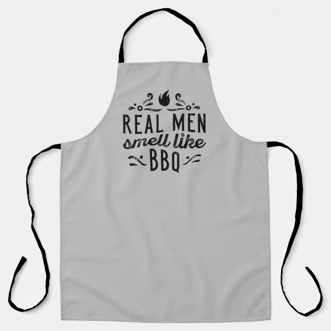 Tablier Les vrais hommes sentent la BBQ (Recto)