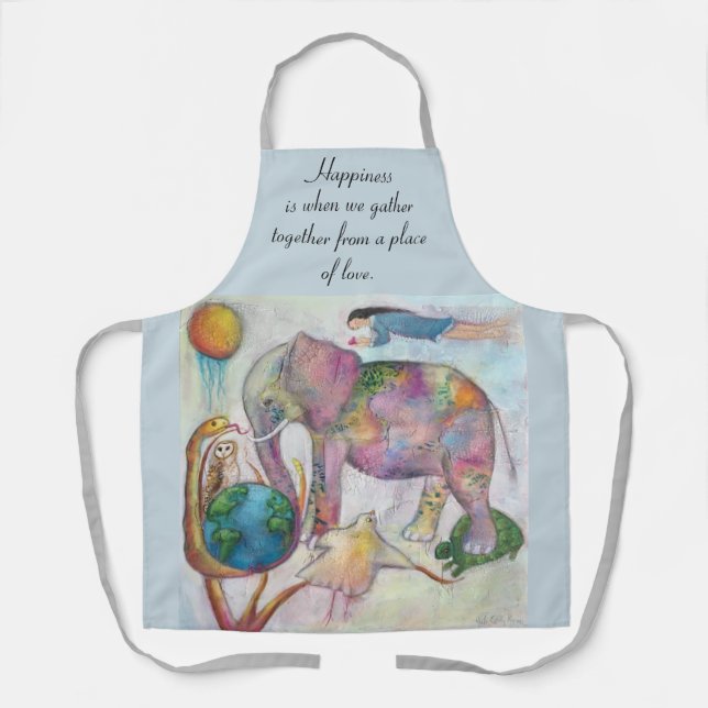 Tablier L'Espace Art Rassembler Les Animaux Whimsical (Recto)