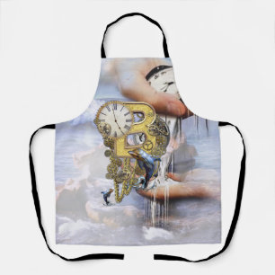 Tablier Lettre d'anniversaire B Steampunk