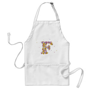 Tablier Lettre de fleurs F