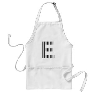 Tablier LETTRE E CODE DE BARRE Premier Motif de code à bar