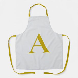 Tablier Lettre initiale de monogramme personnalisé couleur