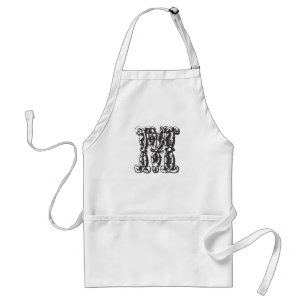 Tablier Lettre M de monogramme
