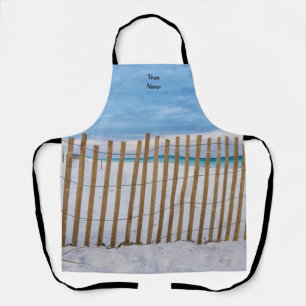 Tablier Lever de soleil sur la plage avec clôture