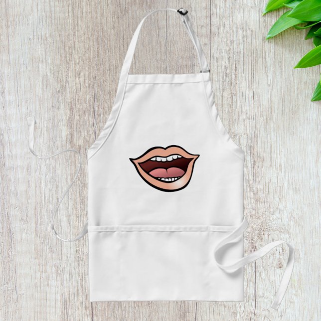 Tablier Lèvres Bouche Ouverte Dents Langue (Créateur téléchargé)