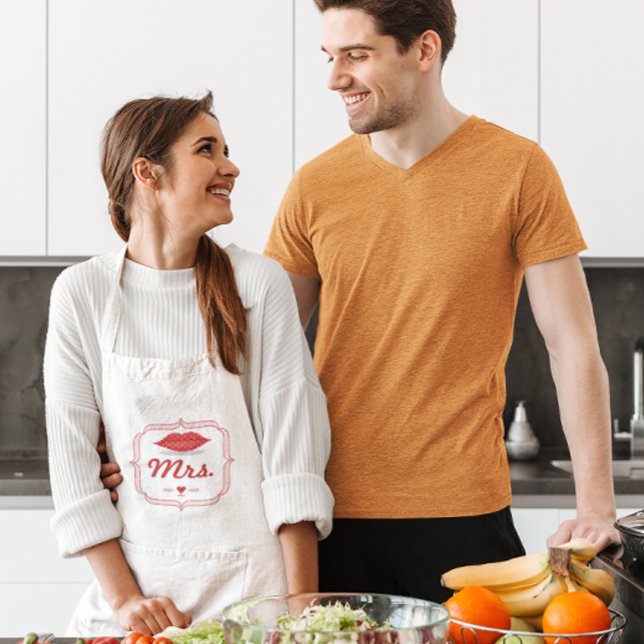 Tablier Lèvres Mme Hipster Vintage Retro Bride (Créateur téléchargé)