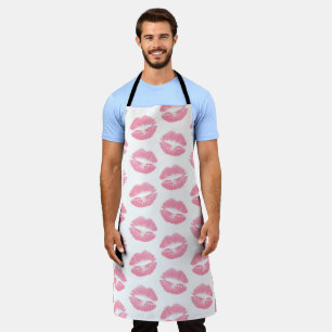 Tablier Lèvres Roses, Motif De Lèvres, Rouge Rose, Baiser
