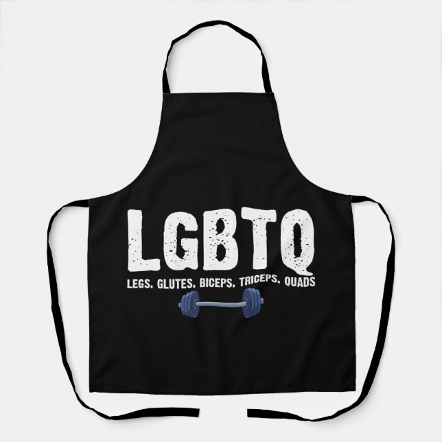 Tablier LGBTQ Legs Glutes Biceps Triceps Quads Gym Lover (Recto)
