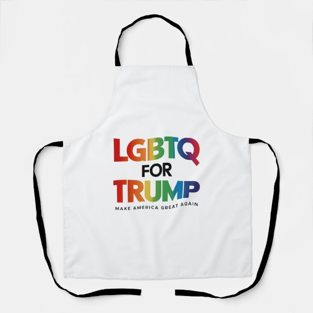 TABLIER LGBTQ POUR TRUMP GAY LESBIAN POUR TRUMP 2024 (Recto)