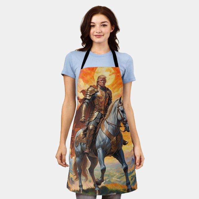 Tablier L'héroïque guerrier Trump en or (Porté)