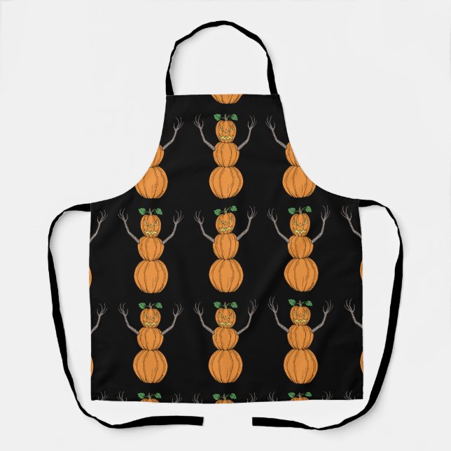 Tablier L'homme de citrouille Art d'Halloween (Recto)
