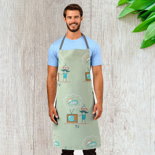 Tablier L'Homme Et Sa Télévision