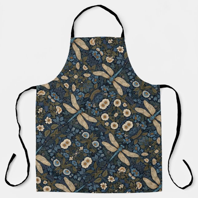 Tablier Libellule bleue vintage (Recto)