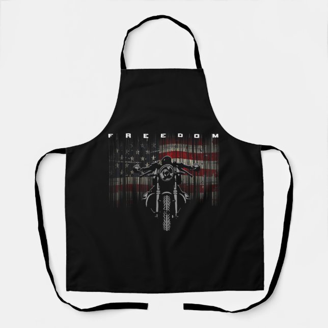 Tablier Liberté de la moto drapeau américain (Recto)