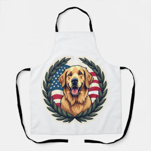 Tablier Liberty Golden Retriever Vintage Tee Patriotique 4