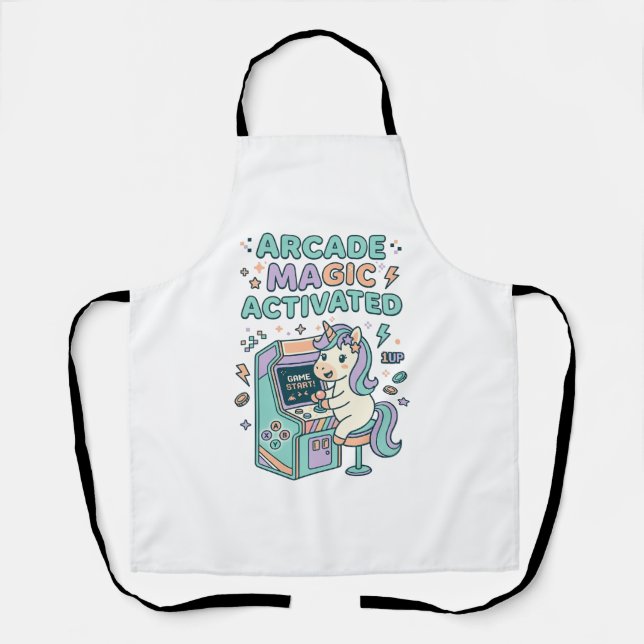 Tablier Licorne Arcade Magie Activée Produit Tendance Grap (Recto)