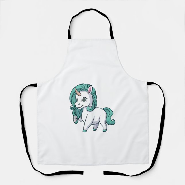 Tablier Licorne avec Crinière à l'Essence Design de Licorn (Recto)