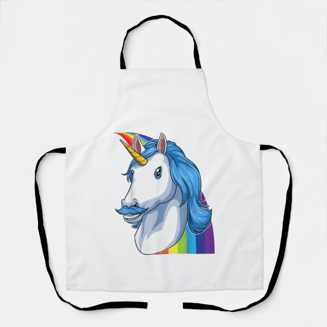 Tablier Licorne avec Moustache Dadacorn Dadicorn Licorne D (Recto)