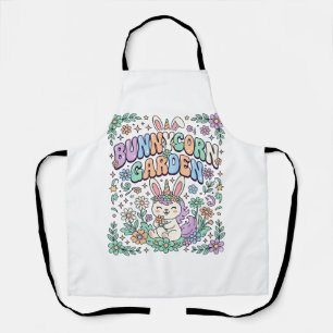 Tablier Licorne Bunnycorn Jardin Kawaii Typographie Design