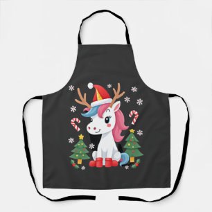Tablier Licorne de Noël Mignonne Magique Xmas Petite Fille