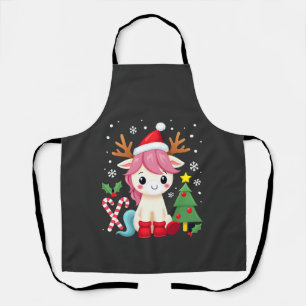 Tablier Licorne de Noël Mignonne Magique Xmas Petites Fill