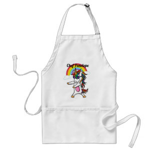 Tablier Licorne faite sur commande mignonne d'arc-en-ciel